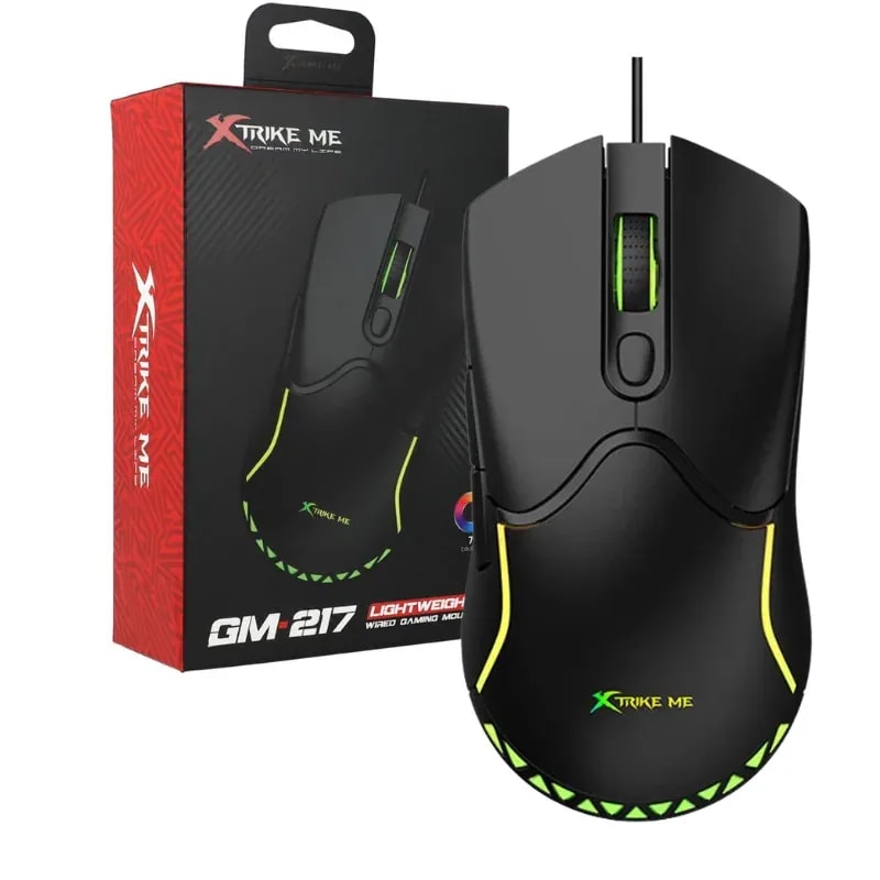 Mouse xtrike me GM-217 bk 6 bot. 3600DPI iluminacion rgb USB 2,0