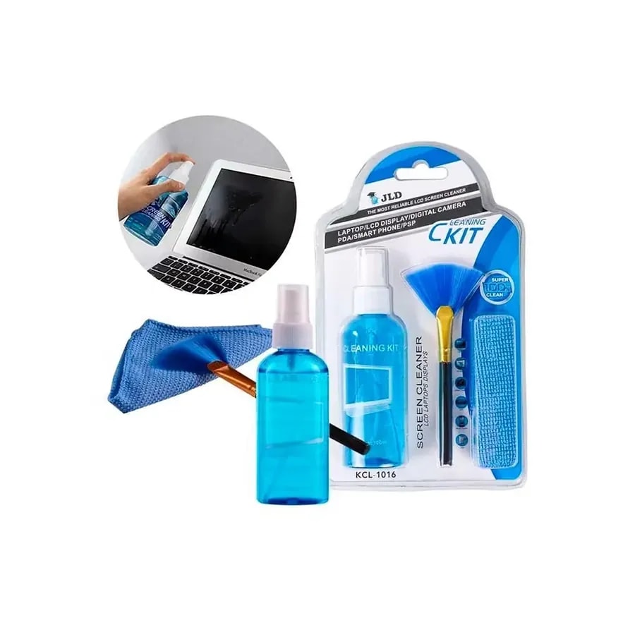 Kit limpieza ins KCL-1016 gel, panito, escobilla para pantallas laptops cámaras celulares TV