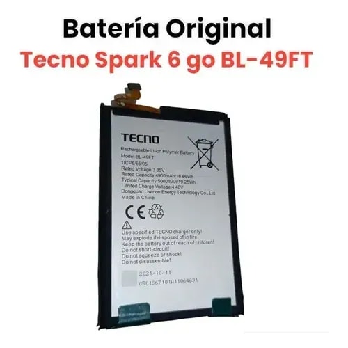Batería Tecno Spark 6 go (bl-49ft)