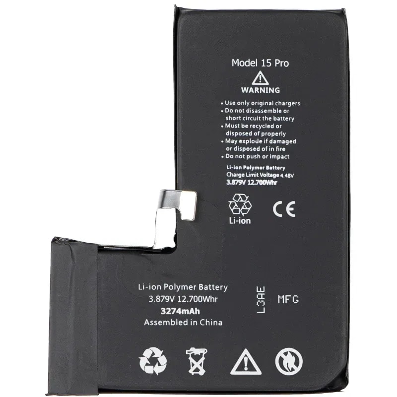 Batería Apple iPhone 15 Pro 3274 mAh zy celda sin flex