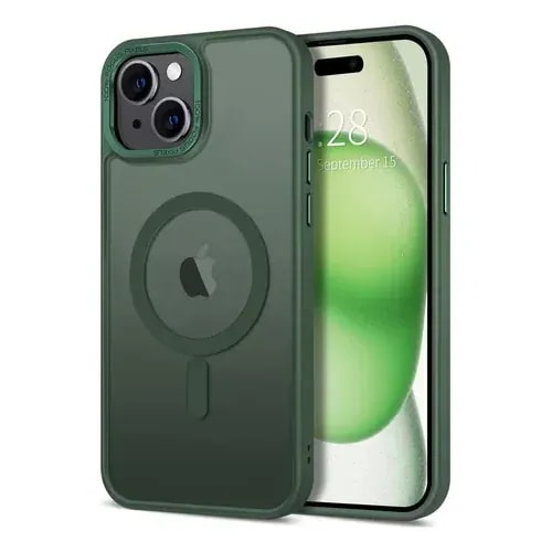 Estuche magnético translúcido CLM-05 con cámara protegida grosor 2.0MM FM2200 iPhone 14 Pro Max con empaque individual