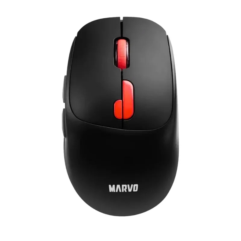 Mouse marvo M809W bk inalambrico 6 bot. dual mode 2.4G + BT dpi 800 1200 1600 bat. 500MAH