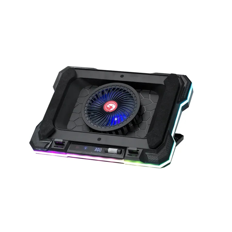 Base enfriamiento marvo FN-43 ATLAS43 10 modos rgb 7 niveles ajustables 2 puertos USB 5V soporte para movil