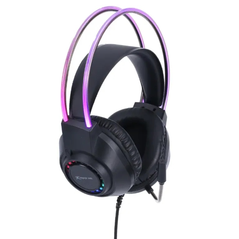 Headphone xtrike me GH-513 bk mic. omnidireccional iluminacion rgb en diadema cable USB + jack 3.5MM