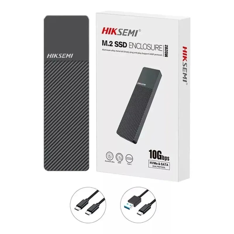 Capsula SSD M.2 NVME y SATA hiksemi rgb sync USB 3.2 genérico 2 tipo-c up to 10 gbps windows/mac/linux/android hs-hub-mdr1