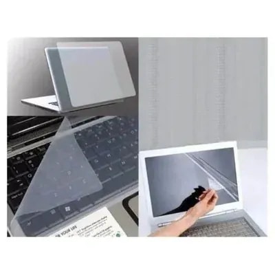 Mica protectora de laptop hasta 14.6 KP-004 transparente 3 en 1 (pantalla, teclado y tapa de laptop)