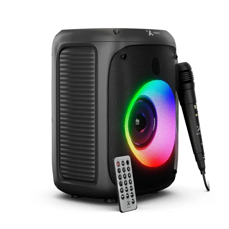 Xtech sonicbloom portable wlss speaker W lights and mic xts