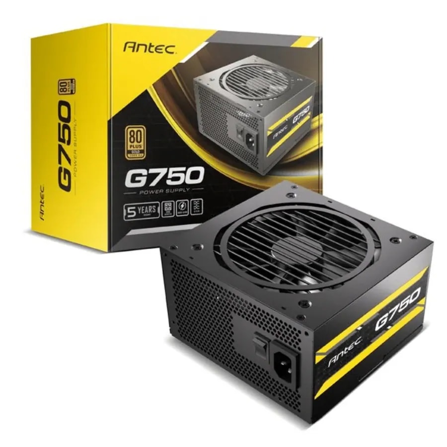 Fuente antec/fuente de poder G750 750W 80PLUS gold semimodular