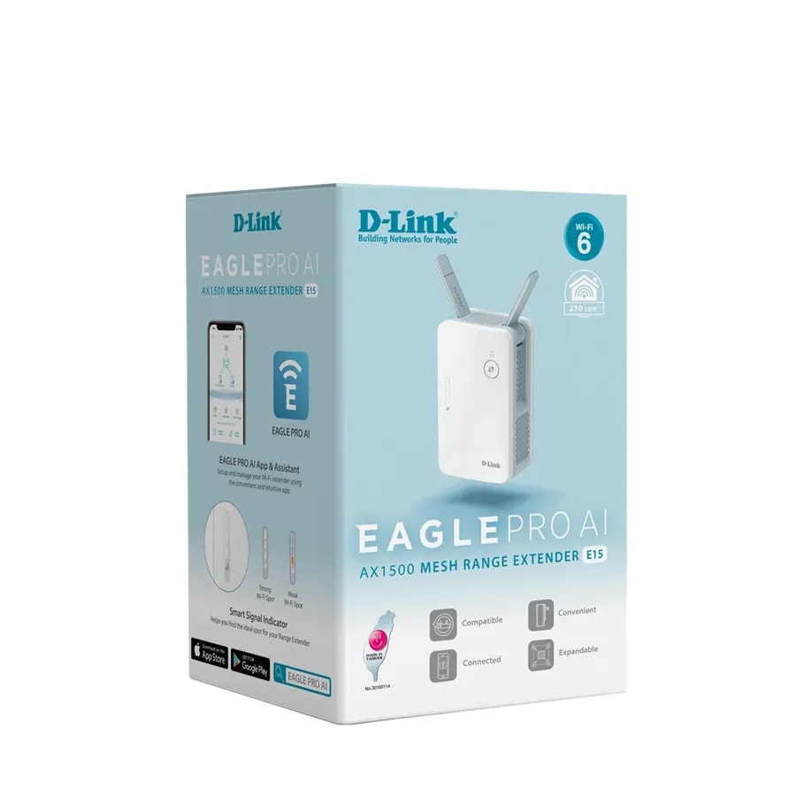 Extensor de rango d-link E15 AX1500 mesh WIFI6 dual