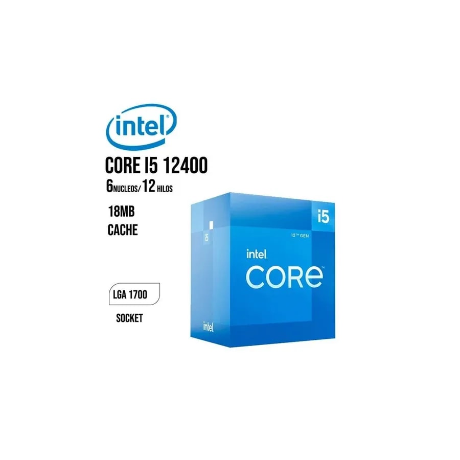 Procesador Intel I5-12400 3GHZ 6 nucleos 25MB LGA1700