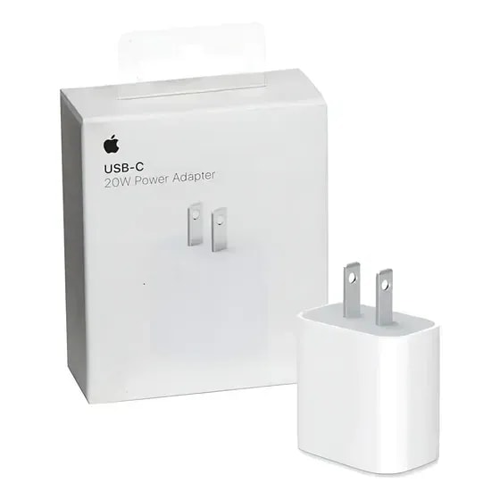 Cargador original de iPhone cable y cubo