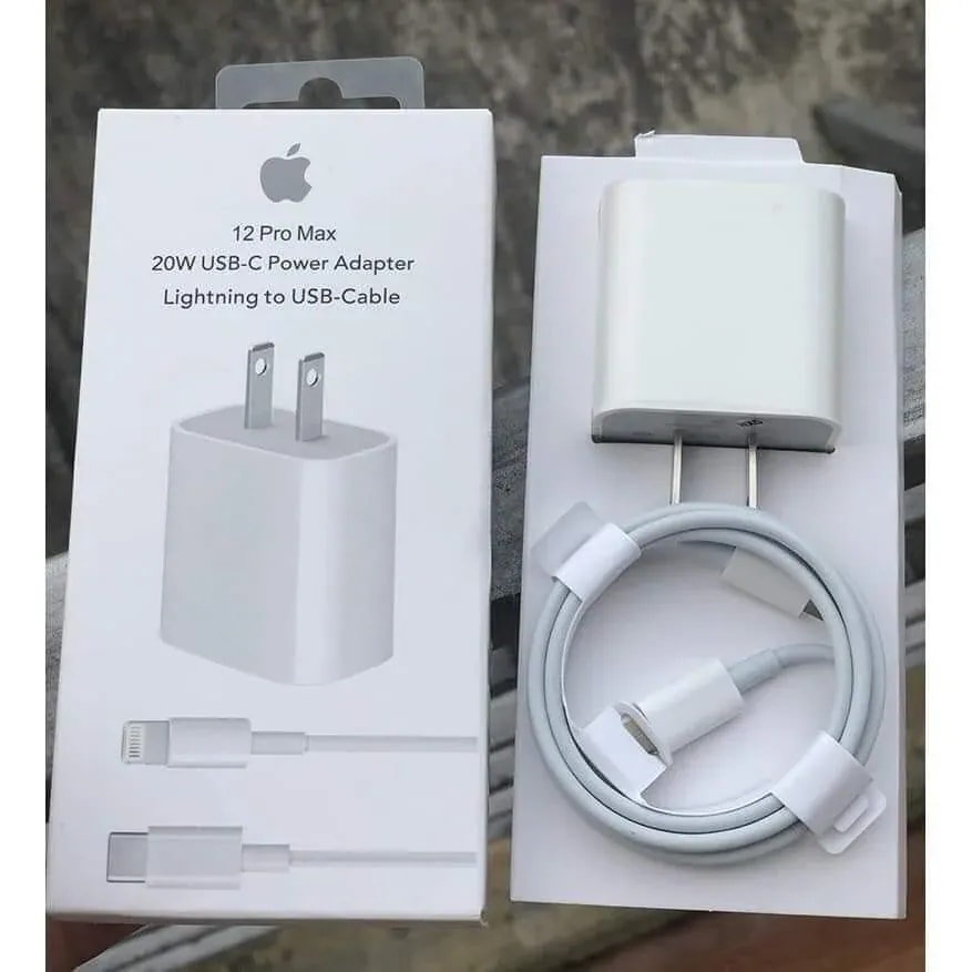 Cargador completo de iPhone carga rapida de 20W