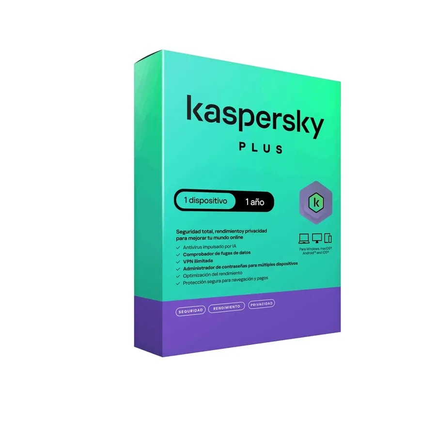 Licencia kaspersky kl1042ddafs Plus / 1 dispositivo / 1 cuenta kpm / 1 año / b