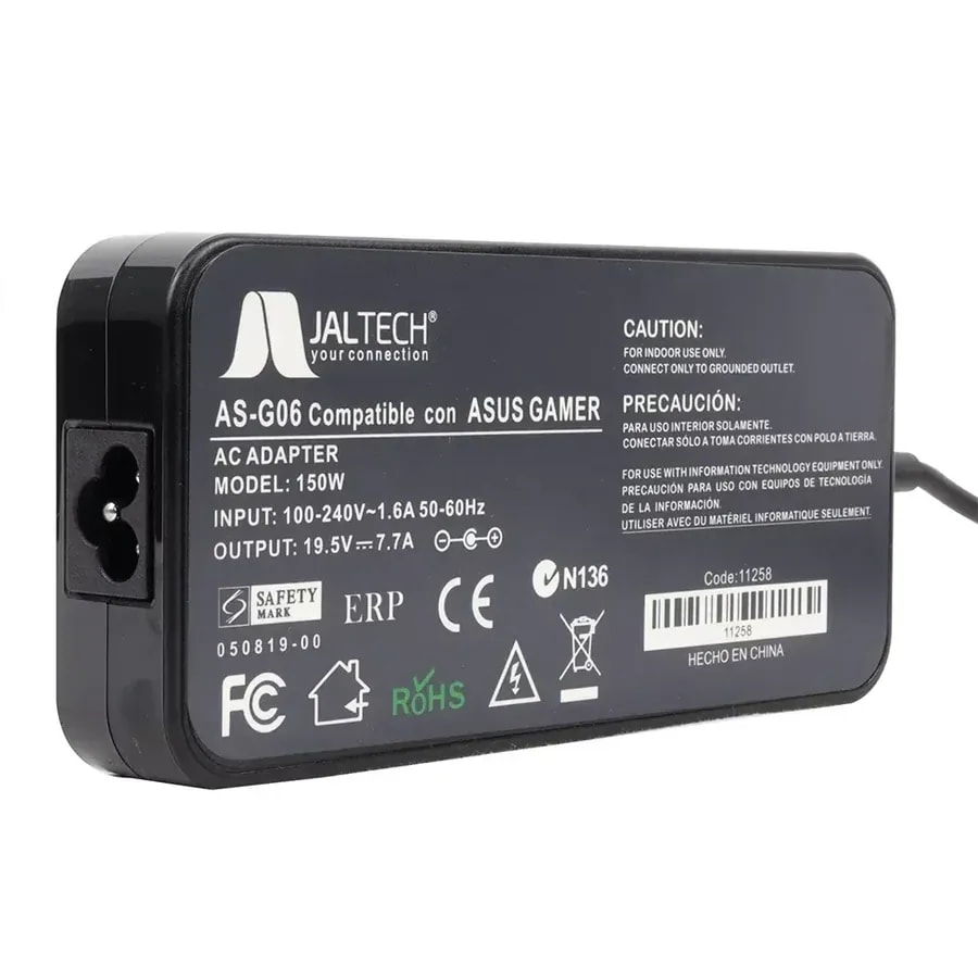 Cargador de Asus gamer punta azul