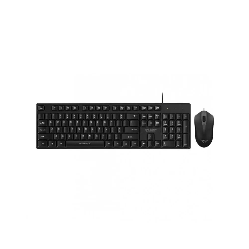 Combo Alcatroz Mouse Teclado Alambrico C3300 104 Teclas De Pulsacion Suave Y Silenciosa Mouse 1200