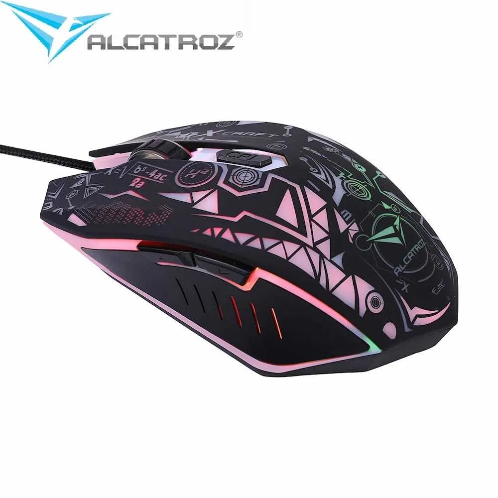 Mouse Alcatroz Gaming X Craft Crypto Wired- 7 Modos De Luces