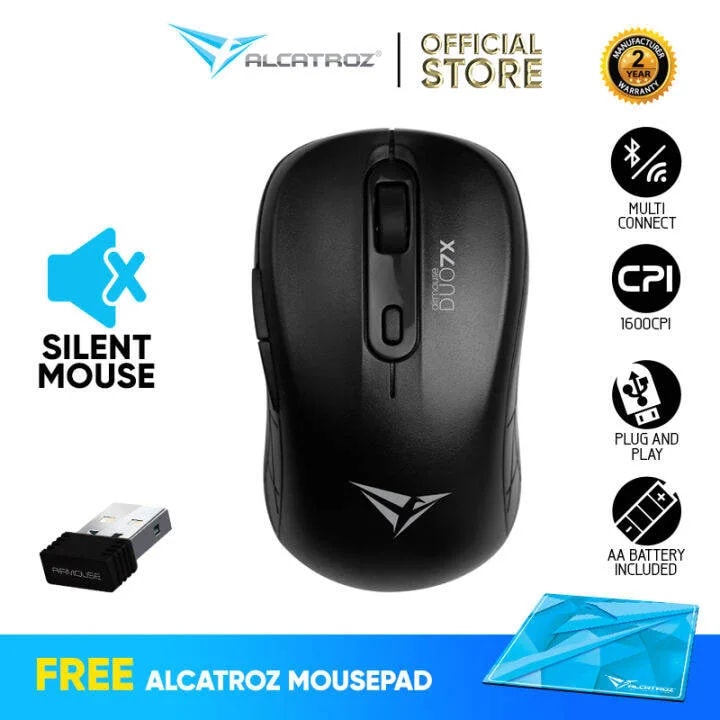 MOUSE ALCATROZ AIRMOUSE DUO 7X inalámbrico y Bluetooth 5.0
