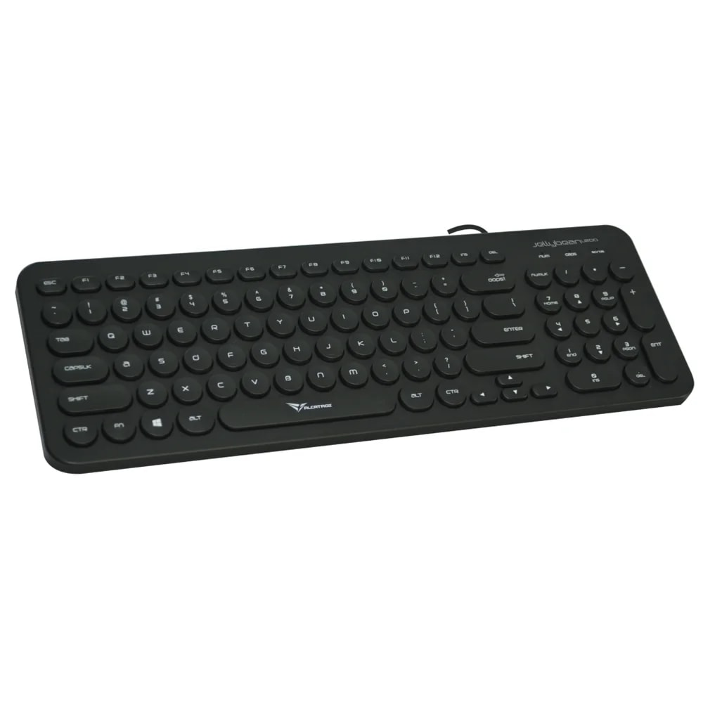 Teclado Alcatroz Wired U200 Black 96 Teclas Redondas Silent Proteccion UV Coacted Keypads IMP