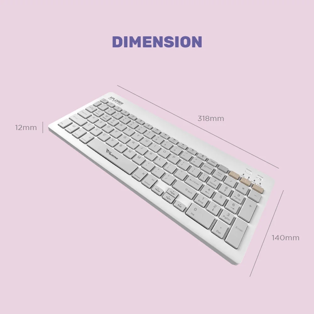 Teclado Alcatroz Xplorergo BTR200 Mist IMP
