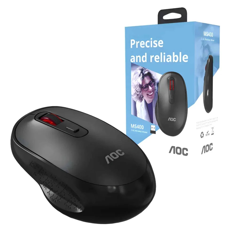 Mouse AOC De Oficina Inalambrico MS400B La 2 4G IMP