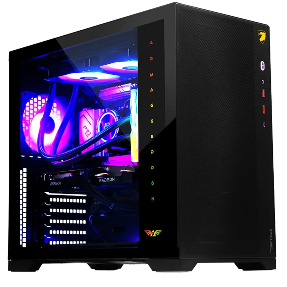 Combo PC Chasis Armaggeddon Tessaraxx Core 13 AIR Black Incluye 1 Armaggeddon ARGB KIT 5000 Black Y