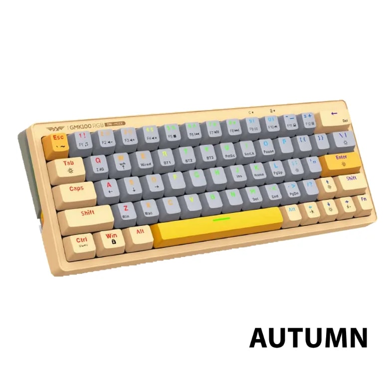 TECLADO INALAMBRICO ARMAGGEDDON GMK 100 RGB Autumn / Triple Conectividad: Bluetooth | Inalámbrico