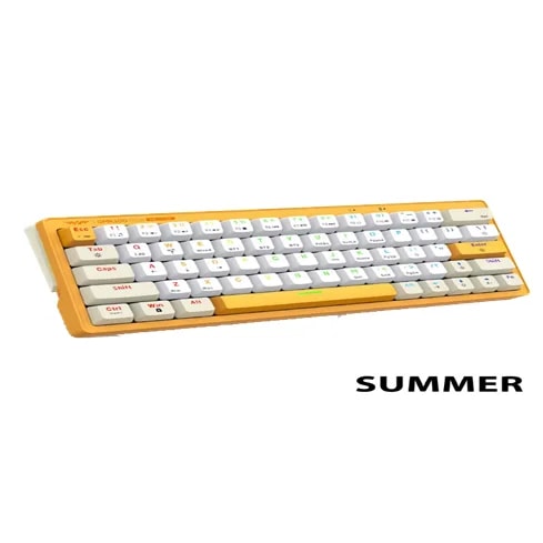 TECLADO INALAMBRICO ARMAGGEDDON GMK 100 RGB Summer / Triple Conectividad: Bluetooth | Inalámbrico