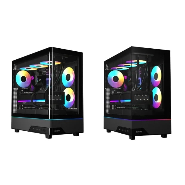 CASE GAMDIAS ATLAS M5 CG • Pantalla de vidrio templado sin uniones • Vidrio curvo en forma de L • 3
