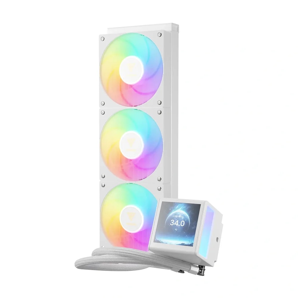 ENFRIAMIENTO LIQUIDO CHIONE P5-360 WHITE • Pantalla LCD IPS de 3,4" • Resolución de 480×480 •
