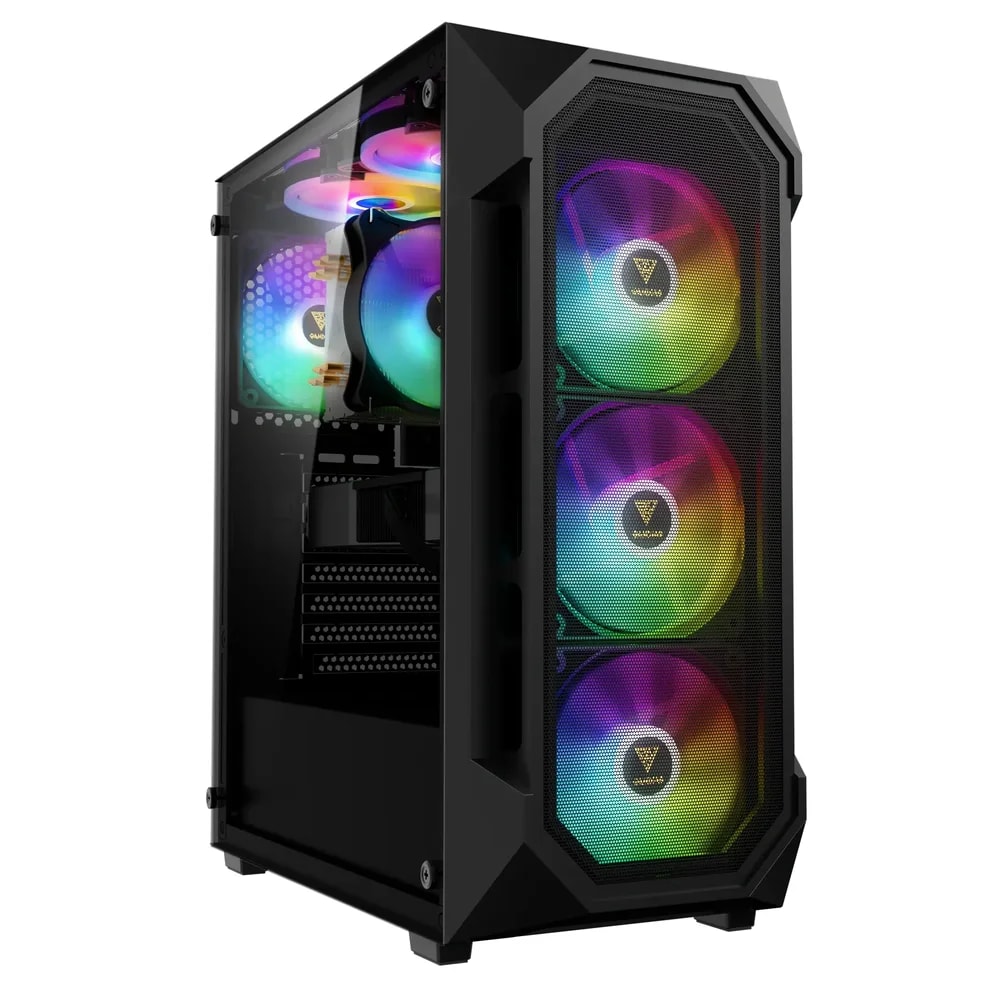 CASE GAMDIAS AURA GC1 ELITE ARGB BLACK • Panel frontal de malla • Filtro de polvo magnético • 4