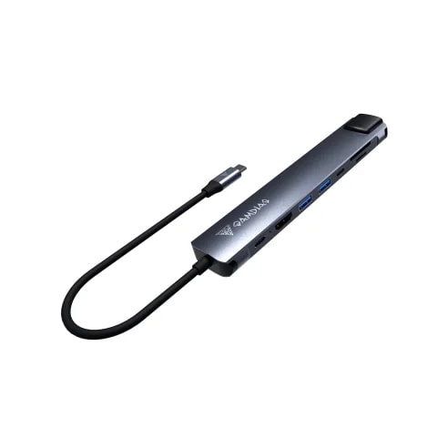 HUB USB C GAMDIAS MERCURY M1 800 COLOR GRIS IMP HUB 8 EN 1 • Diseño de HUB USB 15 en 1 • Puerto