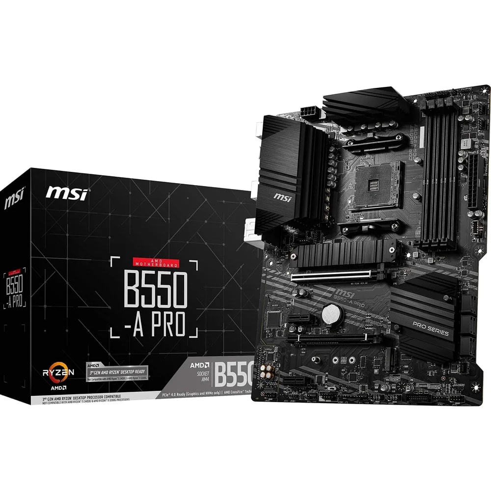 Motherboard MSI B550-M Pro-vdh WIFI / Soporta AMD Ryzen 3ERA GEN Y 4TA GEN / Soporta DDR4 1866 3600