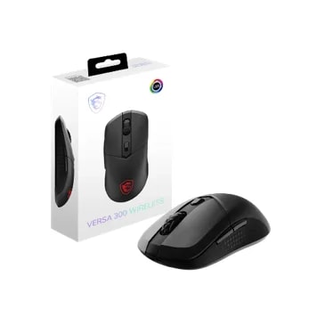 MOUSE MSI VERSA 300 WIRELESS BLACK / DURACION DE LA BATERUA 50 HORAS / 2.4 GHz Wireless (MSI