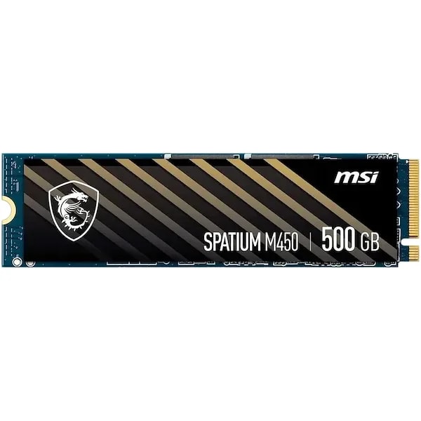 MSI SPATIUM M450 PCIe 4.0 NVMe M.2 🚀 Velocidad: Interfaz PCIe Gen4 x4 con hasta 3600 MB/s de