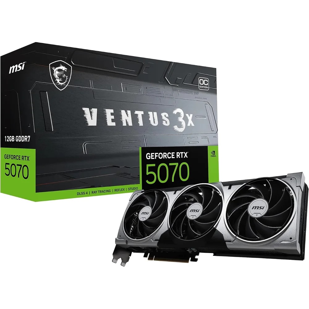 GeForce RTX™ 5070 12G VENTUS 3X OC 🧠 GPU: NVIDIA GeForce RTX 5070 (Arquitectura Blackwell / DLSS 4)