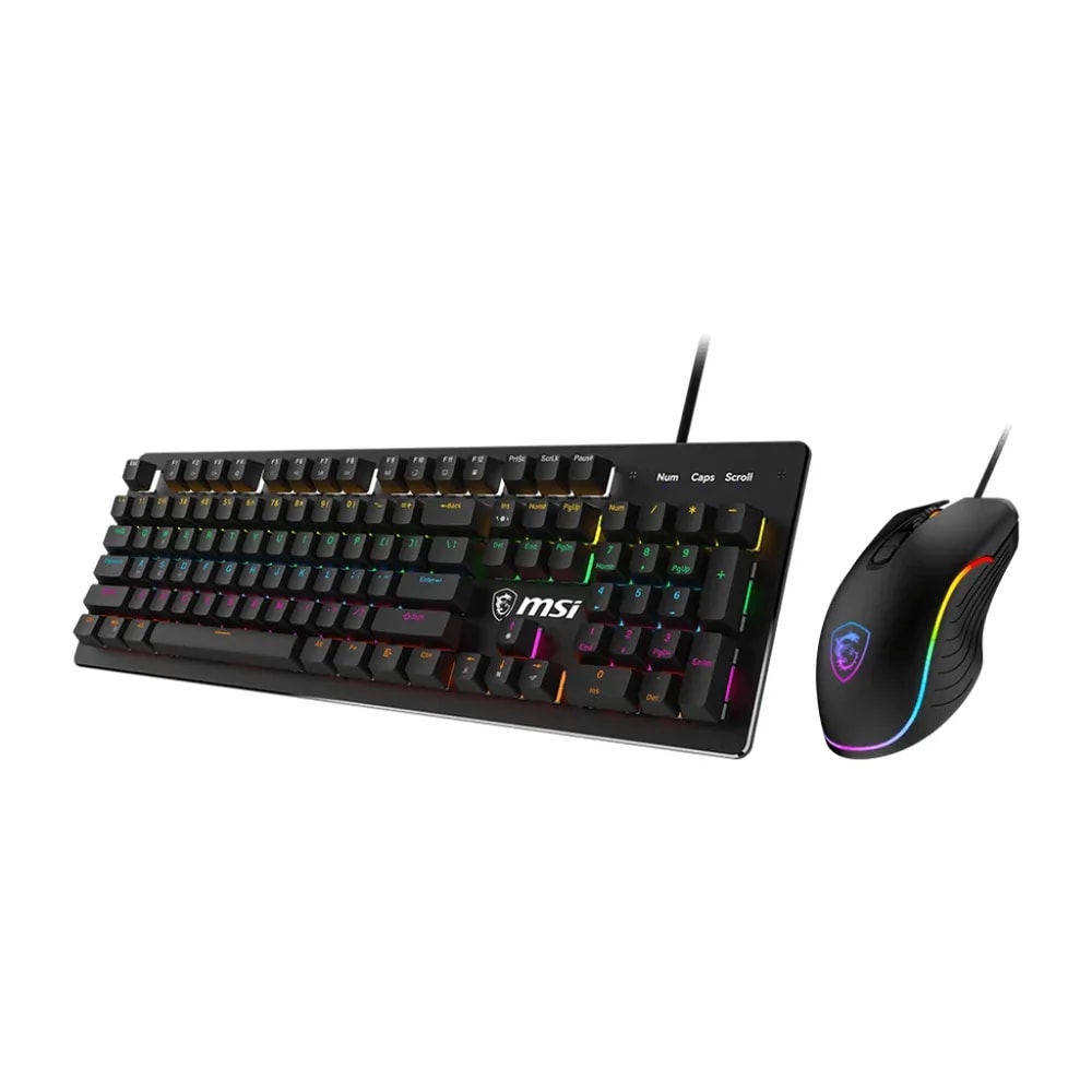 Kit Gaming MSI FORGE GK300 Teclado (NUEVO, TECLADO EN INGLES!!!), USB 2.0, 9-Mode RGB, Mechanical