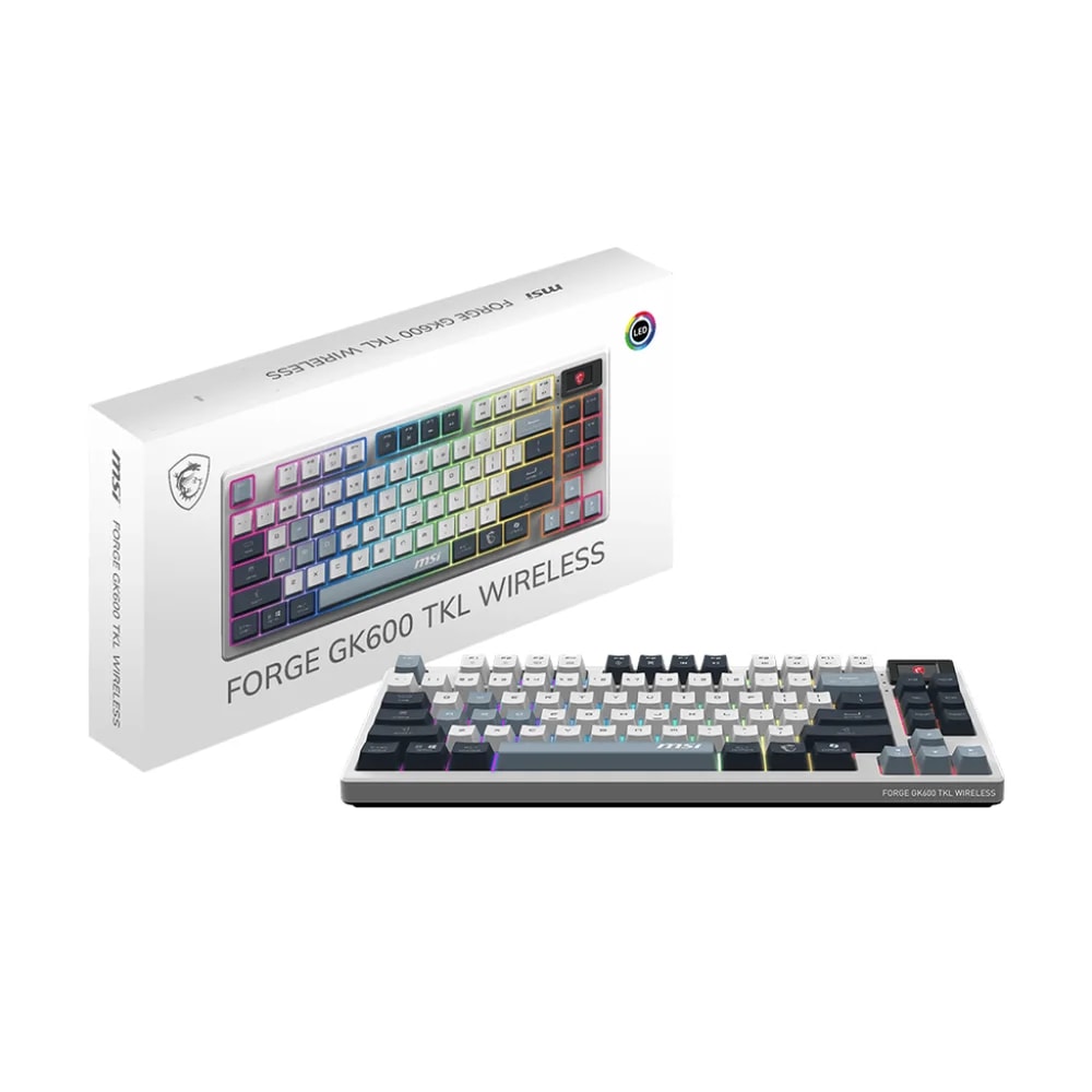 FORGE GK600 TKL WIRELESS SKY ⌨️ Diseño Tenkeyless (TKL) que optimiza el espacio del escritorio sin