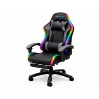 Silla Potenzza Color Negro Y Gris RGB Con Altavoz