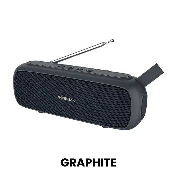 PARLANTE SONICGEAR P8000 COLOR NEGRO PLAYTIME 6 HORAS BATERIA 1200 mAh SALIDA 20W CARGA TIPO C BT V5