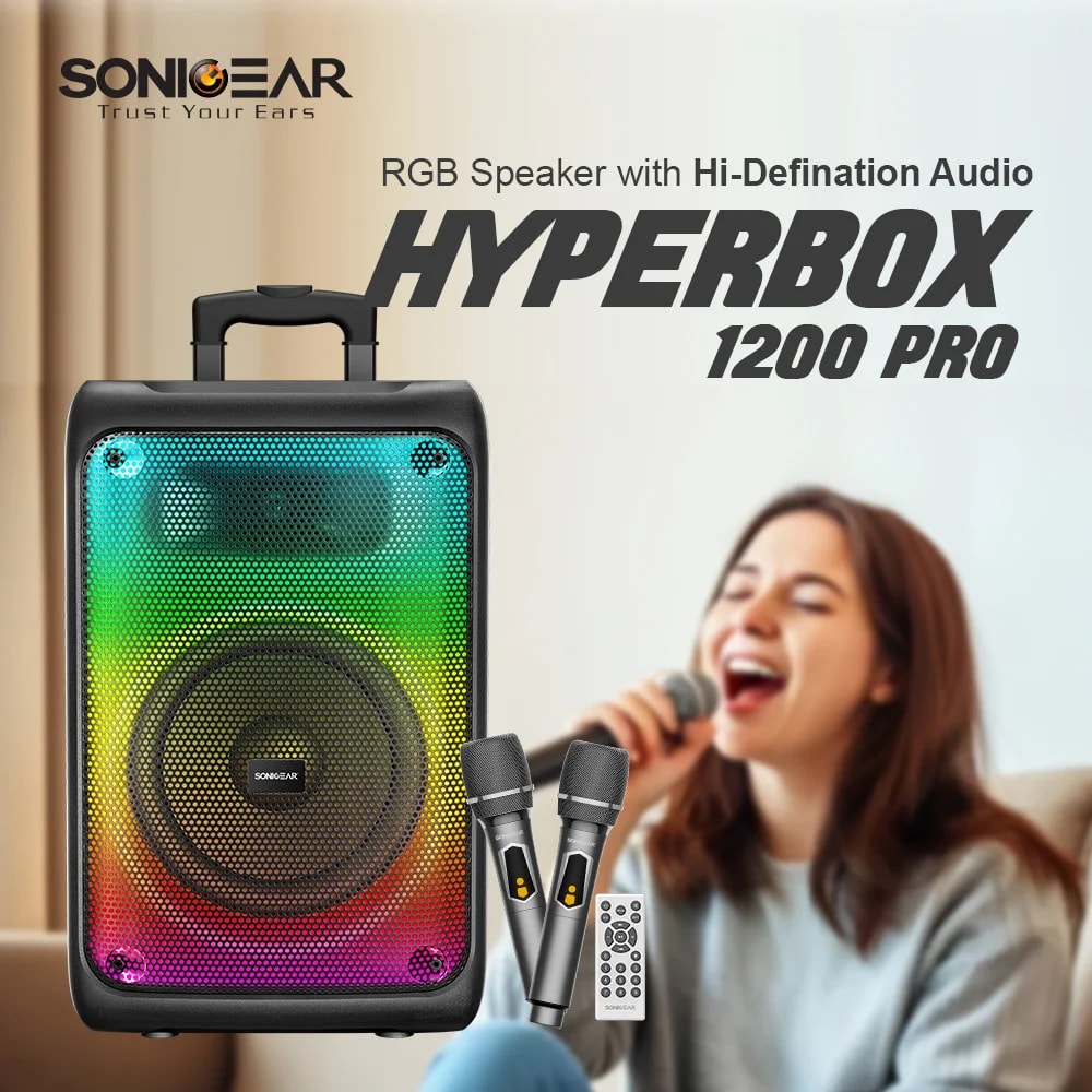 Parlante Sonicgear Hyperbox 1200 PRO Recargable 55