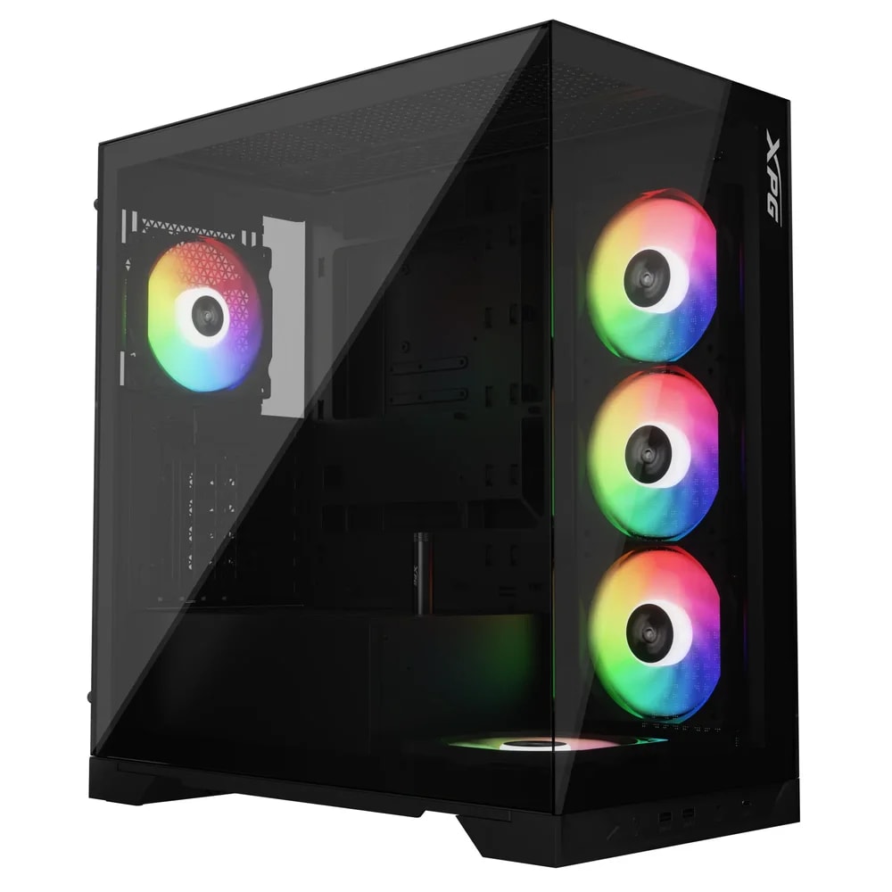 Case Gamer XPG INVADER X Black ATX Mid Tower 35inc Material INCLUYEN 5 VENTILADORES RGB SPCC/