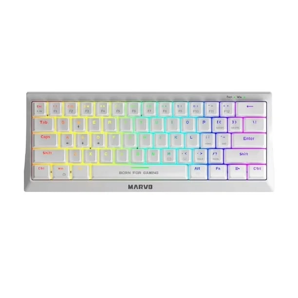 TECLADO MECÁNICO PARA JUEGOS CON CABLE Teclas: 61, Tipo de interruptor: mecánico (azul) Luz de