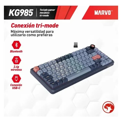 Teclado mecánico inalámbrico para juegos