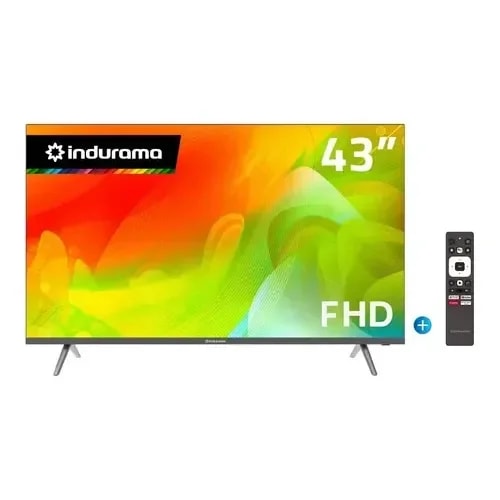 Televisor Indurama 43" QLED Smart 43TIKN3FHDQLED- Google TV 5.0 Con Soporte