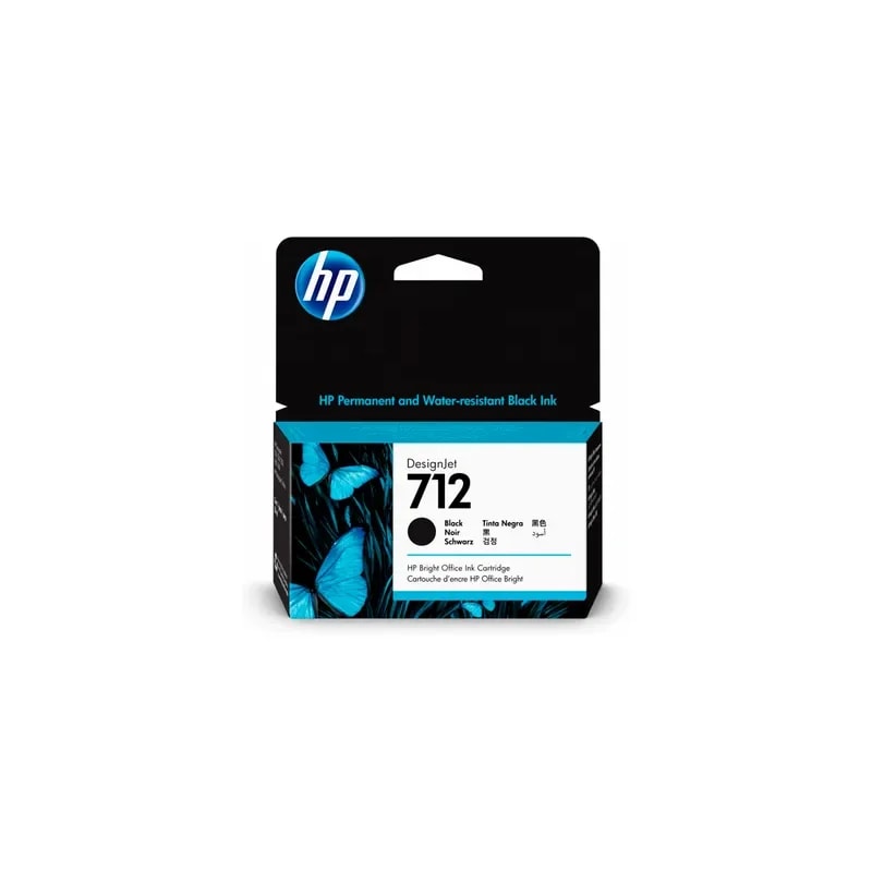 Cartucho HP 712 Negro Plotter Designjet T210 T250 T630 T650 38ML