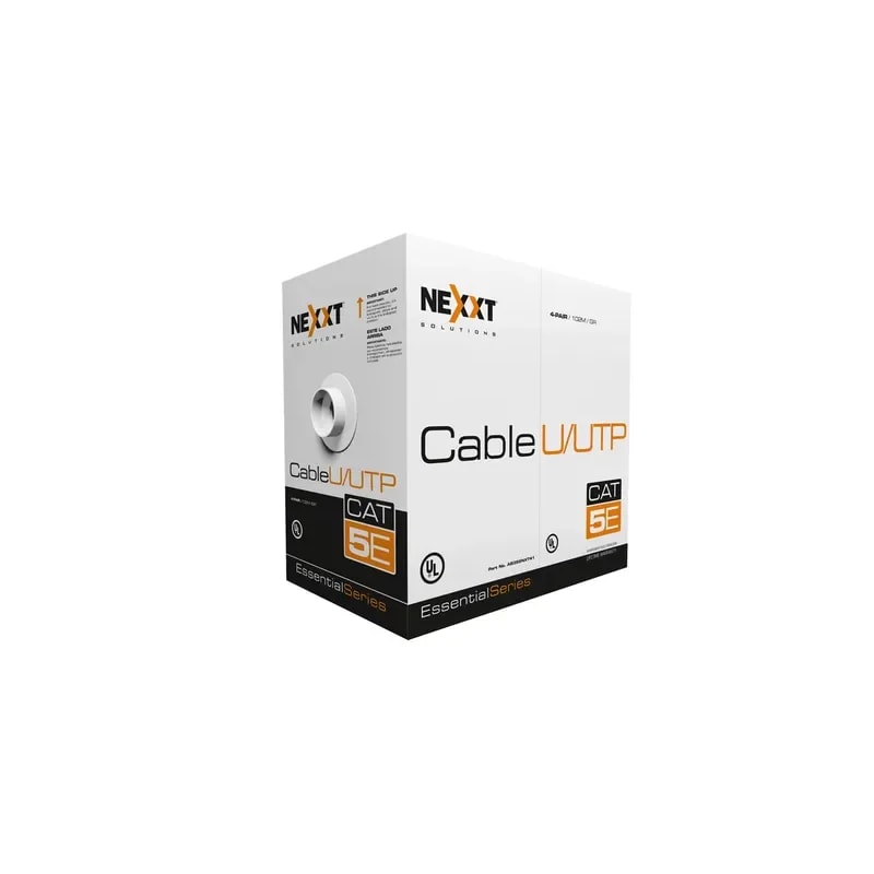Rollo De Cable Nexxt Essential CAT5E UTP 4P 25AWG CMX 102M Gris