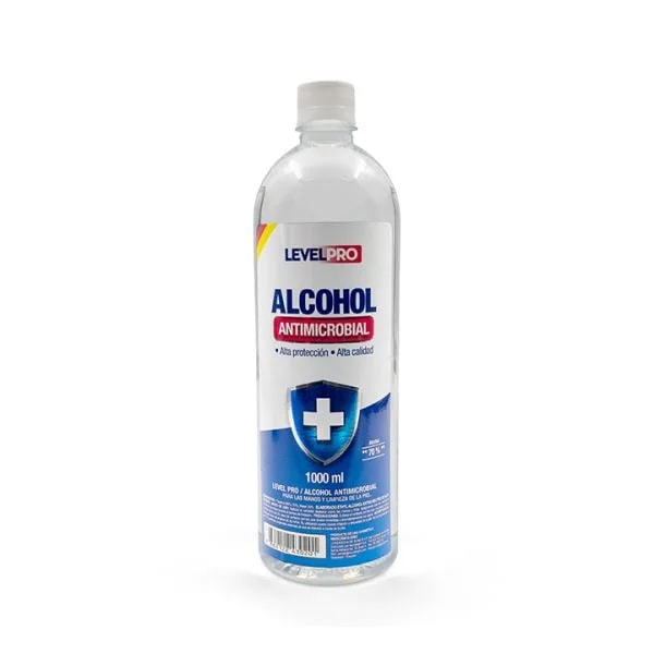 Alcohol Antiseptico Level PRO Antimicrobial 1LT - Tapa Rosca Level PRO