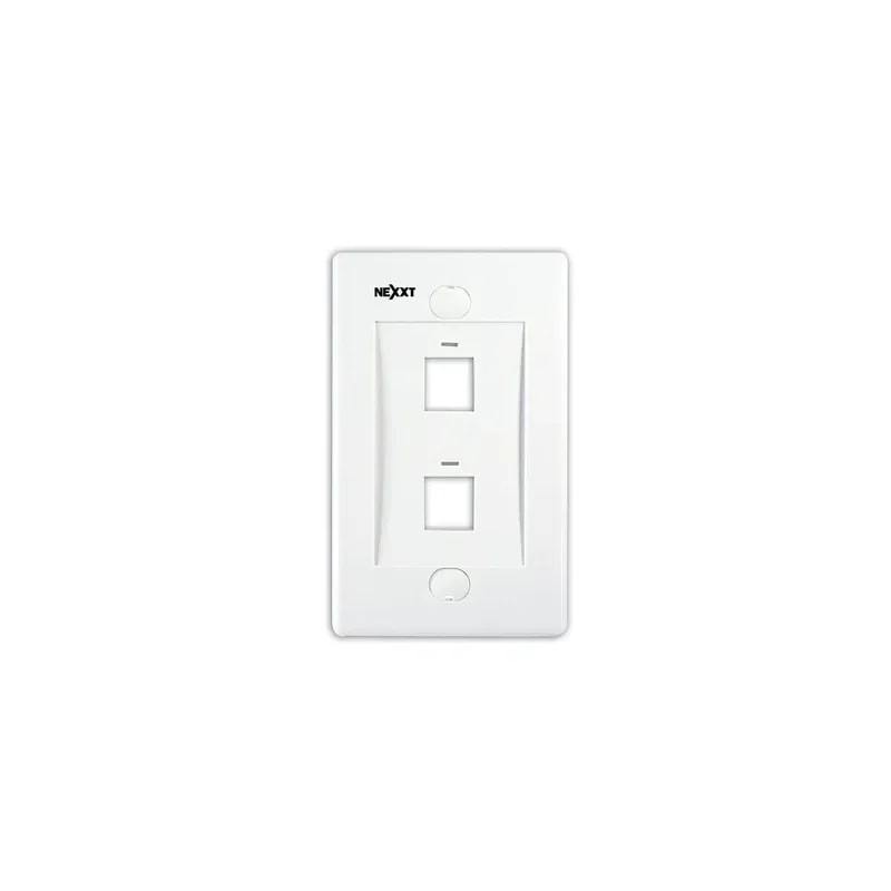Face Plate 2 Puertos Nexxt - Tapa Blanca