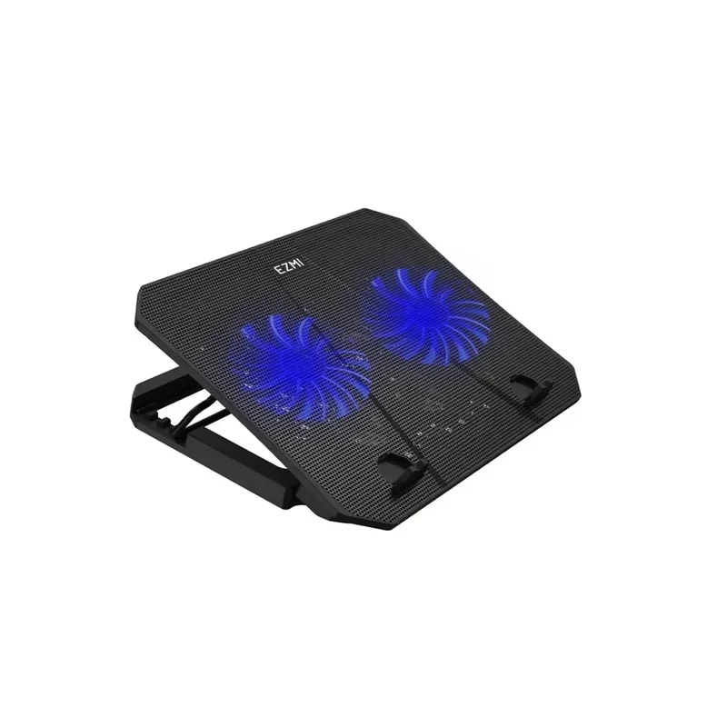 Ventilador Para Notebook Ezmi Hasta 16" 2 Puertos USB 5 Niveles 2 Ventiladores LED Azul