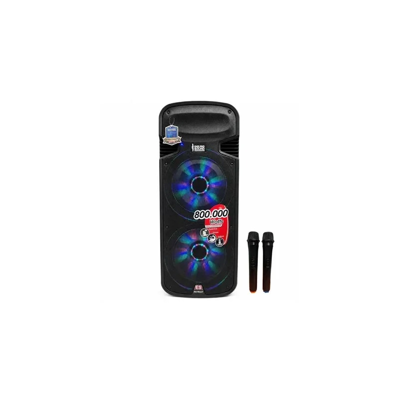 Parlante England Sound Doble 15" 800.000W PMPO-BLUETOOTH-2 Micrófonos